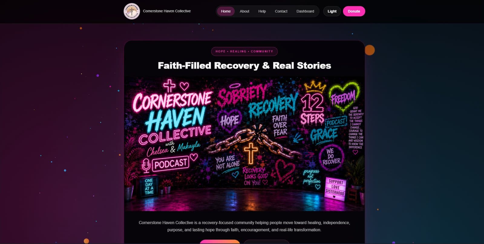 Cornerstone Haven Collective homepage